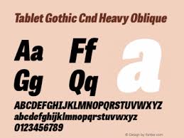 Font Tablet Gothic Cnd